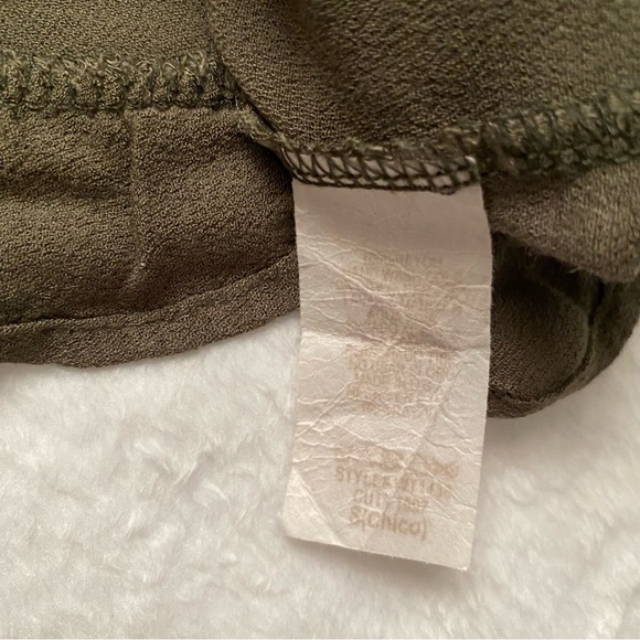 Green Oversized Ruffle Trim Peplum Tunic Tank Top - Picture 6 of 8